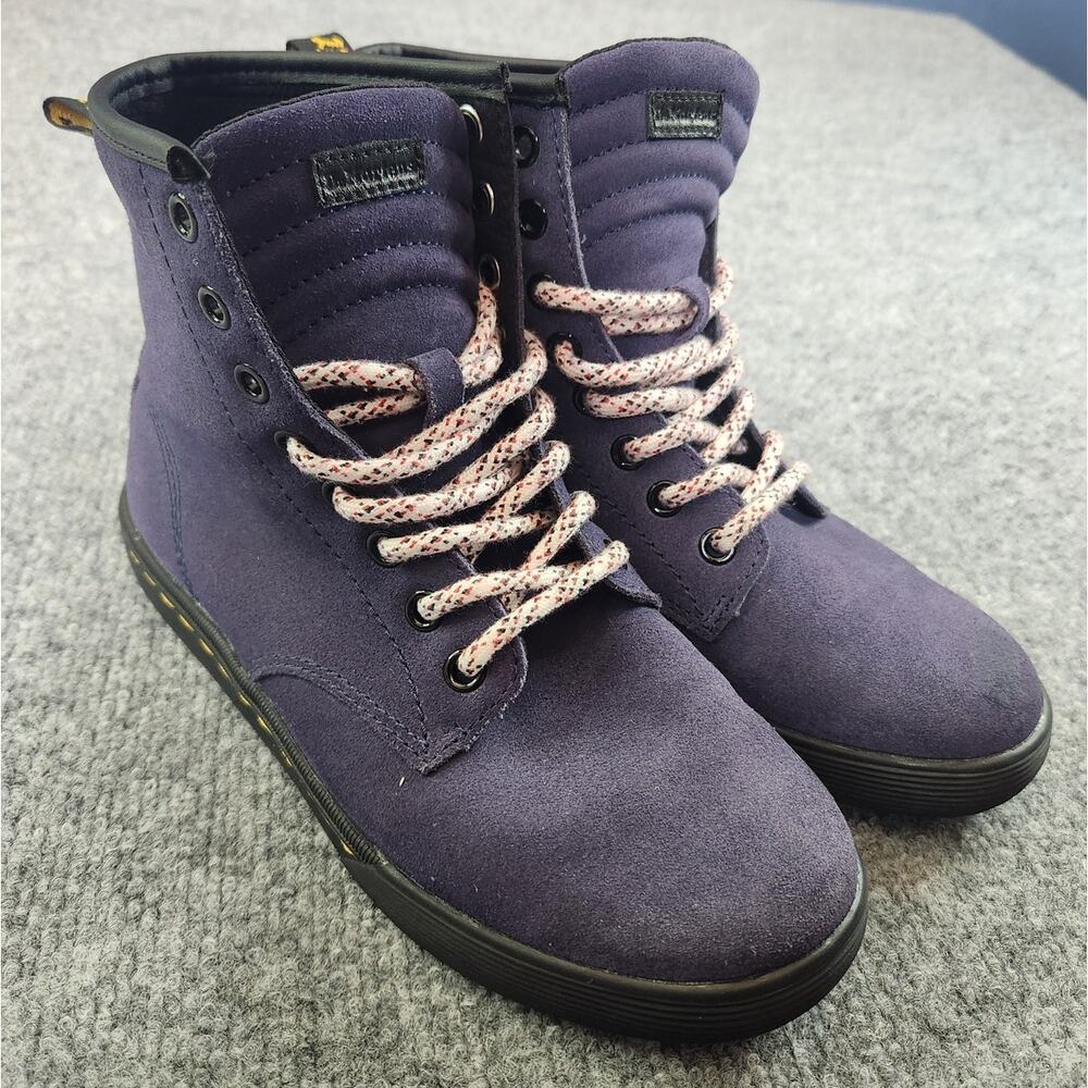 Dr. Martens Womens Size 6L M Blue Navy Canvas combat winter fall boots  Women